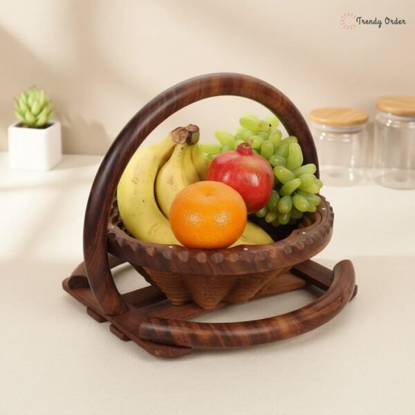 Wood Foldable Fruit Basket